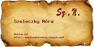 Szeleczky Nóra névjegykártya
