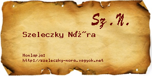 Szeleczky Nóra névjegykártya
